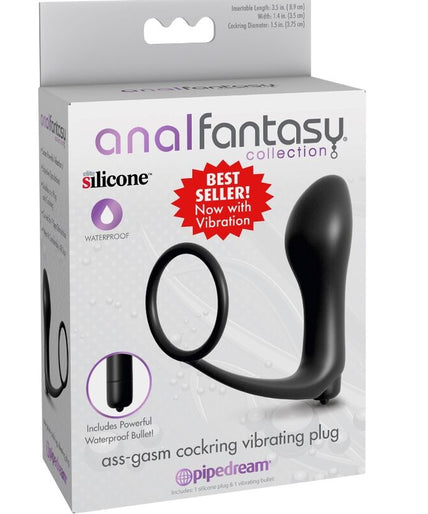 ANAL FANTASY ELITE COLLECTION - ASS-GASM COCKRING VIBRATOR PLUG