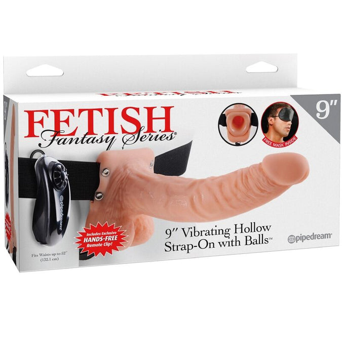 FETISH FANTASY SERIES - VERSTELBAAR TUIGJE AFSTANDSBEDIENING REALISTISCHE PENIS MET TEELBALLEN 23 CM