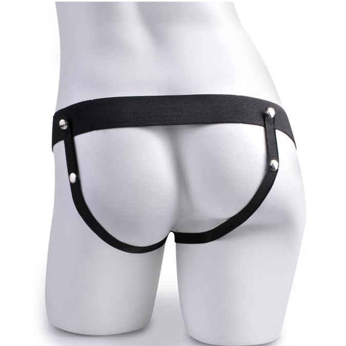 Fetish Fantasy Series – Adjustable Harness Remote Control Realistic Penis With Rechargeable Testicles And Vibrator 15 Cm