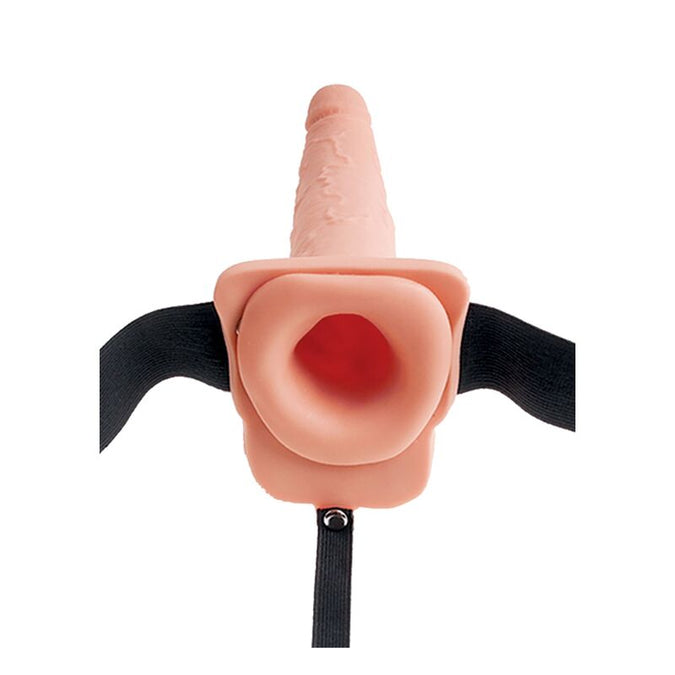 FETISH FANTASY SERIES - VERSTELBAAR HARNAS REALISTISCHE PENIS MET BALLEN SPUITEND 19 CM