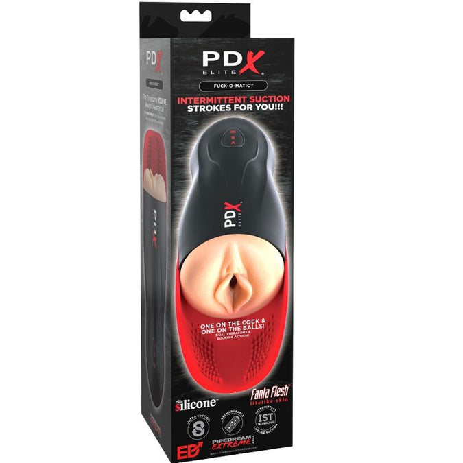 PDX ELITE - STROKER FUCK-O-MATIC VAGINA DUBBELE TRILLING PENIS & TESTIKELS