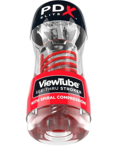 PDX ELITE - STROKER VIEWTUBE 2 SPIRAL COMPRESSION TRANSPARENT
