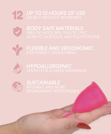 INTIMICHIC - MENSTRUAL CUP MEDICAL GRADE SILICONE - SIZE S