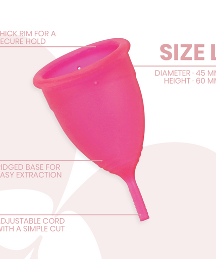 INTIMICHIC - MENSTRUAL CUP MEDICAL GRADE SILICONE - SIZE L