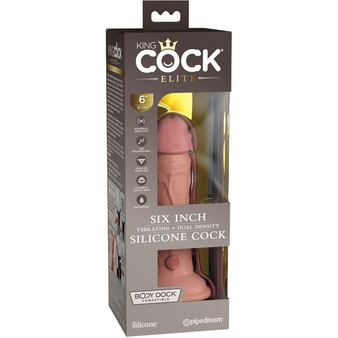 King Cock – Elite Realistische Dildo Vibrerend & Siliconen 15,2 Cm