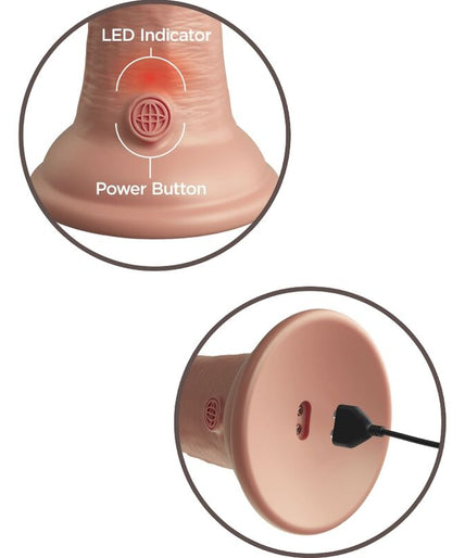 KING COCK - ELITE REALISTIC DILDO VIBRATING & SILICONE 20.3 CM