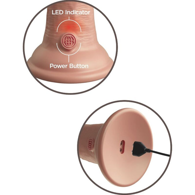 King Cock – Elite Realistische Dildo Vibrerend & Siliconen 20,3 Cm
