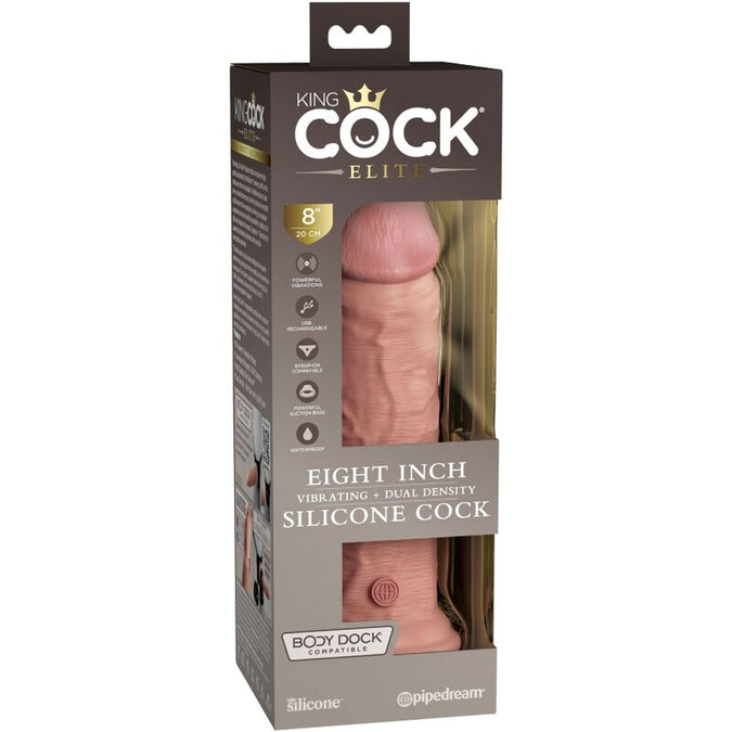 King Cock – Elite Realistische Dildo Vibrerend & Siliconen 20,3 Cm
