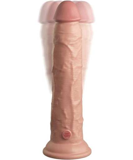 KING COCK - ELITE REALISTIC DILDO VIBRATOR & SILICONE REMOTE CONTROL 23 CM