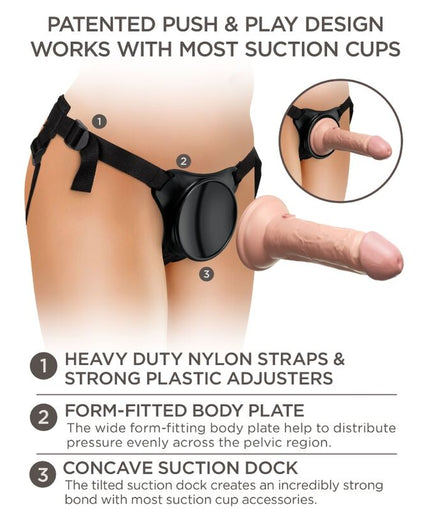 KING COCK - ELITE ADJUSTABLE HARNESS WITH DILDO 15.2 CM FOR BEGINNERS
