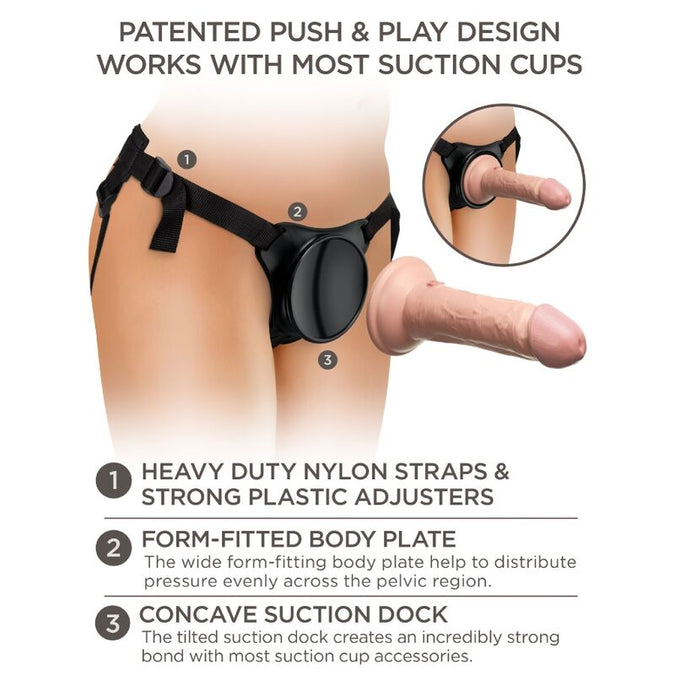 KING COCK - ELITE VERSTELBAAR HARNAS MET DILDO 15,2 CM VOOR BEGINNERS