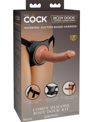 KING COCK - ELITE COMFY ADJUSTABLE HARNESS WITH DILDO 17.8 CM