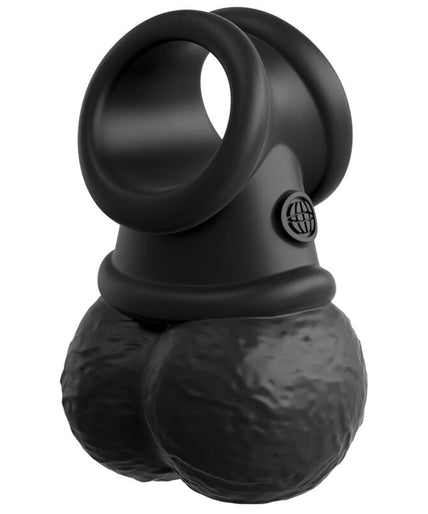 KING COCK - ELITE DELUXE ADJUSTABLE HARNESS KIT RING WITH TESTICLES & DILDO 20.3 CM