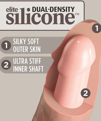 KING COCK - ELITE DELUXE ADJUSTABLE HARNESS KIT RING WITH TESTICLES & DILDO 20.3 CM