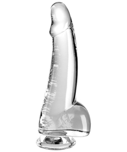 KING COCK - DOORZICHTIGE DILDO MET TESTIKELS 15,2 CM TRANSPARANT