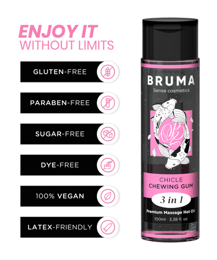 BRUMA - PREMIUM MASSAGE HOT OIL CHEWING GUM 3 IN 1 - 100 ML
