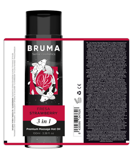 BRUMA - PREMIUM MASSAGEWARMTEOLIE AARDBEI 3 IN 1 - 100 ML