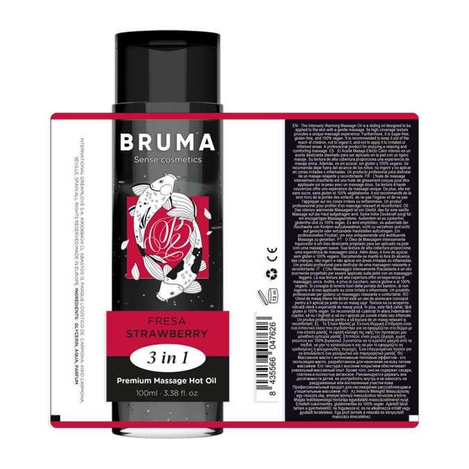 BRUMA - PREMIUM MASSAGEWARMTEOLIE AARDBEI 3 IN 1 - 100 ML