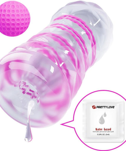Pretty Love – Fantasy mannelijke masturbator met interne spiraal en transparante balletjes