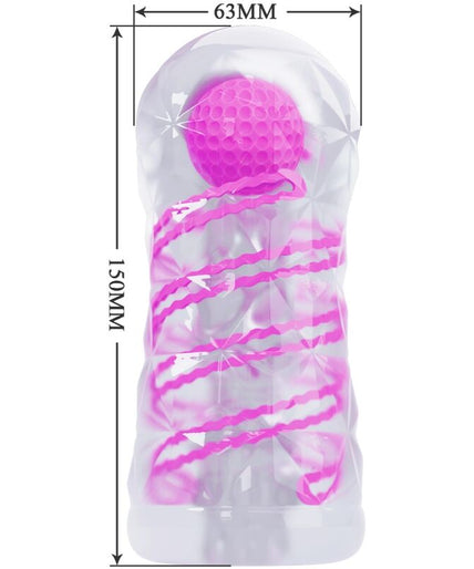 Pretty Love – Fantasy mannelijke masturbator met interne spiraal en transparante balletjes