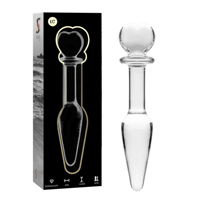 NEBULA SERIES BY IBIZA - MODEL 7 ANALE PLUG BOROSILICAATGLAS HELDER 13,5 CM -O- 3 CM