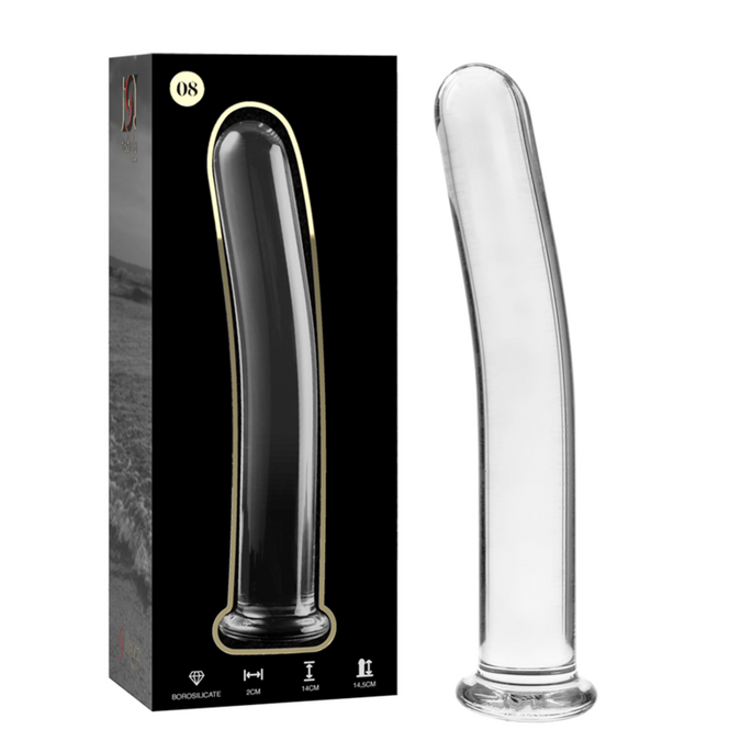 Nebula-serie van Ibiza – Model 8 Dildo van Borosilicaatglas Helder 14,5 cm – Ø 2 cm