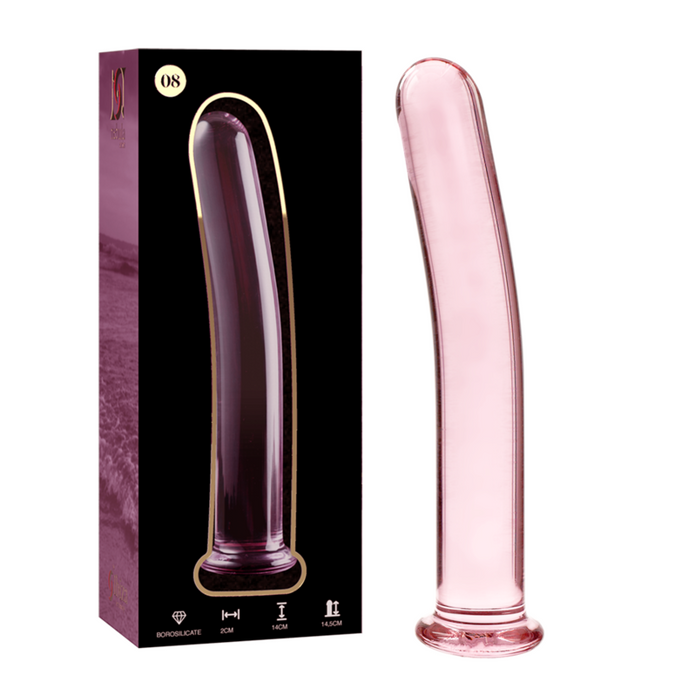 NEBULA SERIES BY IBIZA - MODEL 8 DILDO BOROSILICAATGLAS ROZE 14,5 CM -O- 2 CM