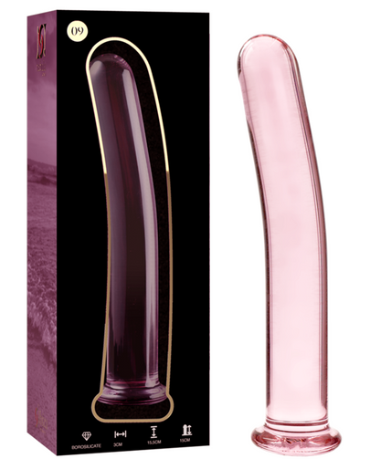 NEBULA SERIES BY IBIZA - MODEL 9 DILDO BOROSILICATE GLASS PINK 15.5 CM -O- 2.5 CM
