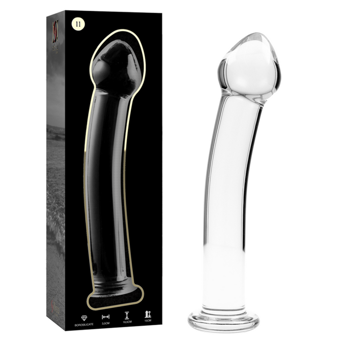NEBULA SERIE VAN IBIZA - MODEL 11 DILDO BOROSILICAATGLAS HELDER 16 CM -O- 3 CM