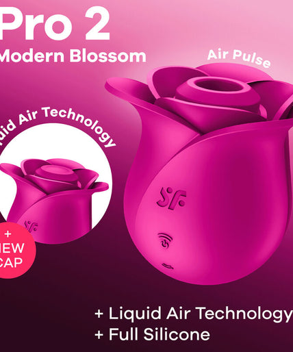 SATISFYER - AIR PULSE PRO 2 MODERN BLOSSOM VIBRATOR