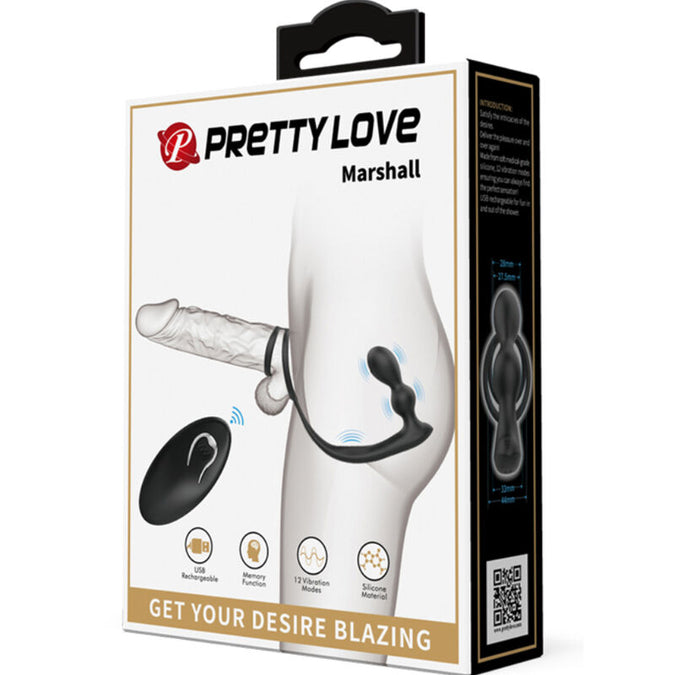 Pretty Love – Marshall Penispompring met Vibrerende Anale Plug met Afstandsbediening