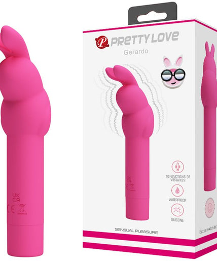 PRETTY LOVE - GERARDO FUSCHIA RABBIT SILICONE VIBRATOR