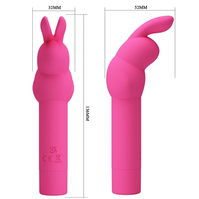 PRETTY LOVE - GERARDO FUSCHIA KONIJN SILICONEN VIBRATOR