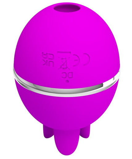 PRETTY LOVE - GEMINI BALL PURPLE ROUND SILICONE VIBRATOR