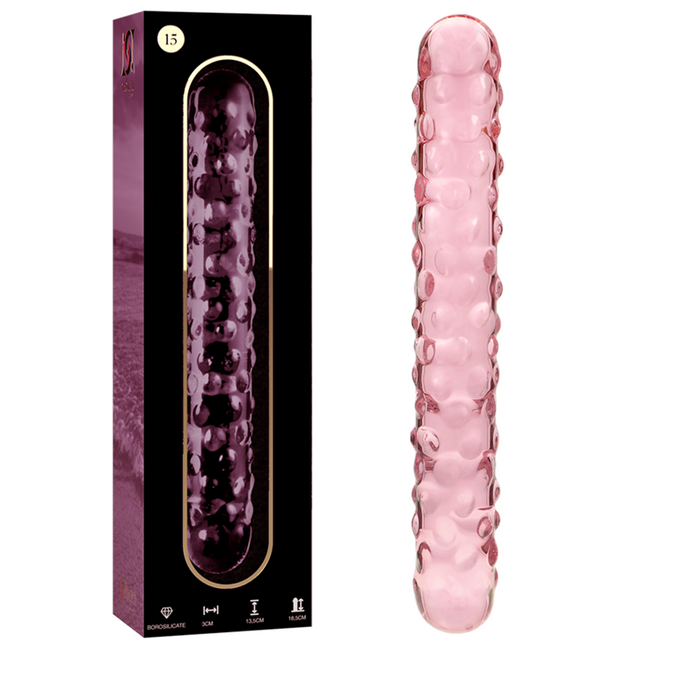 NEBULA SERIES BY IBIZA - MODEL 15 DILDO BOROSILICAATGLAS ROZE 18,5 CM -Ø- 3 CM