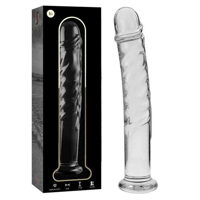 NEBULA SERIES BY IBIZA - MODEL 16 DILDO BOROSILICAATGLAS HELDER 18,5 CM -O- 3 CM