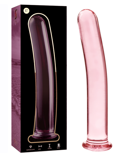 NEBULA SERIES BY IBIZA - MODEL 17 DILDO BOROSILICATE GLASS PINK 18.5 CM -O- 3 CM