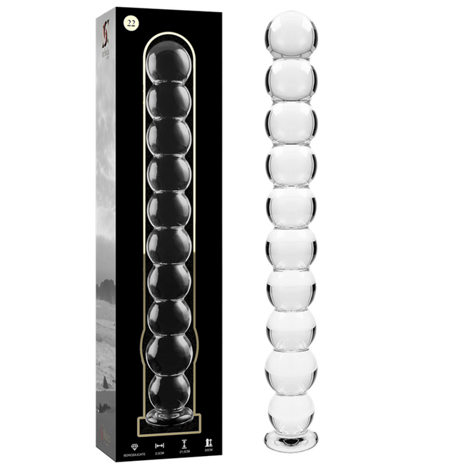 NEBULA SERIE VAN IBIZA - MODEL 22 DILDO BOROSILICAATGLAS HELDER 21,5 CM -O- 2,5 CM