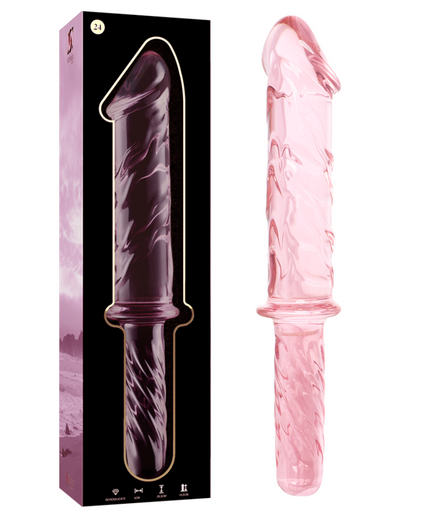 NEBULA SERIES BY IBIZA - MODEL 24 DILDO BOROSILICATE GLASS PINK 28.5 CM -O- 5 CM