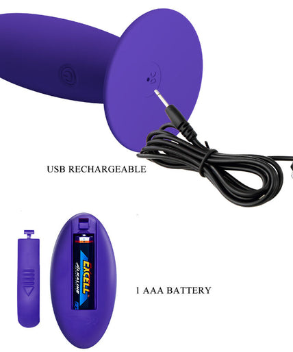 PRETTY LOVE - YOUTH PLUG ANAL VIBRATOR REMOTE CONTROL VIOLET