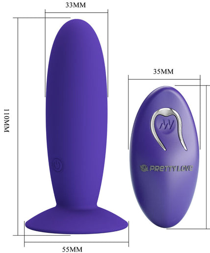 PRETTY LOVE - YOUTH PLUG ANAL VIBRATOR REMOTE CONTROL VIOLET