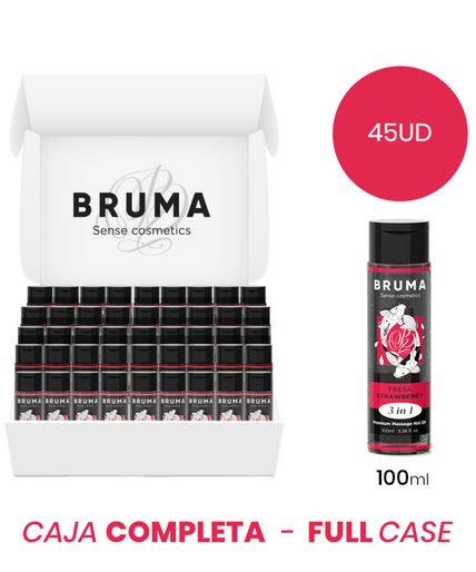 MOQ 45 - BRUMA PREMIUM MASSAGE HOT OIL STRAWBERRY 3 IN 1 - 100 ML