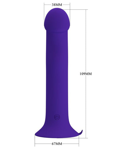 PRETTY LOVE - MURRAY YOUTH VIBRATING DILDO & RECHARGEABLE VIOLET