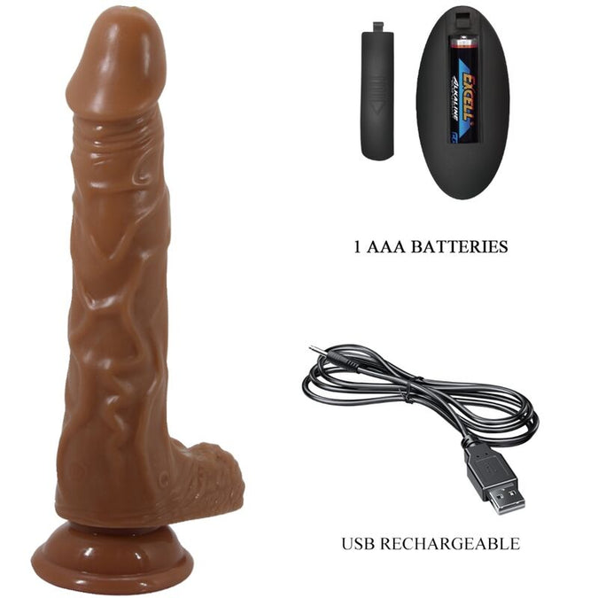 BAILE - BODACH REALISTISCHE VIBRATOR MET AFSTANDSBEDIENING EN ZUIGNAP