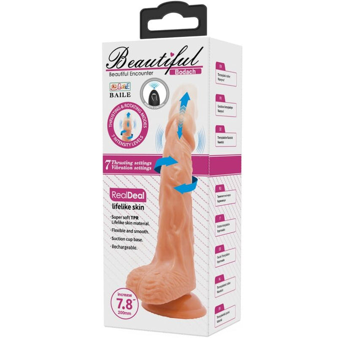 BAILE - BODACH REALISTISCHE VIBRATOR MET AFSTANDSBEDIENING EN ZUIGNAP