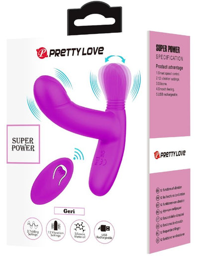 PRETTY LOVE - GERI CLITORIS MASSAGER PINK REMOTE CONTROL
