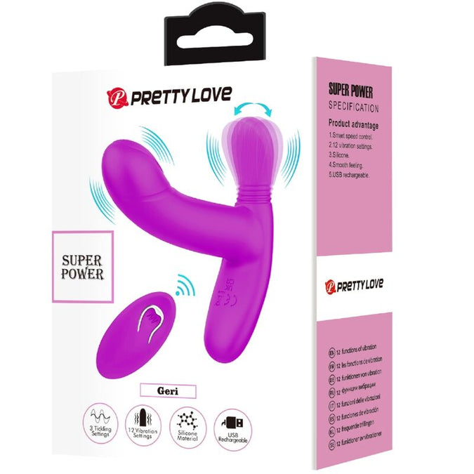 Pretty Love – Geri Clitoris Massager Roze Met Afstandsbediening