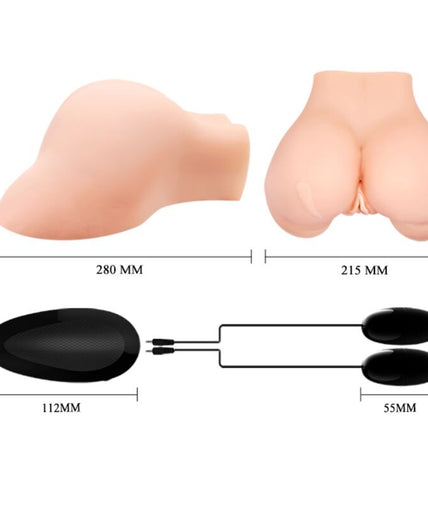 CRAZY BULL - VAGINA AND ANUS WITH REALISTIC MESH WITH VIBRATION