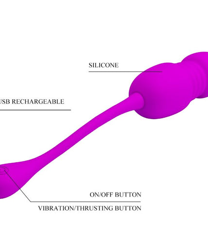 PRETTY LOVE - CALLIE PURPLE RECHARGEABLE VIBRATING EGG