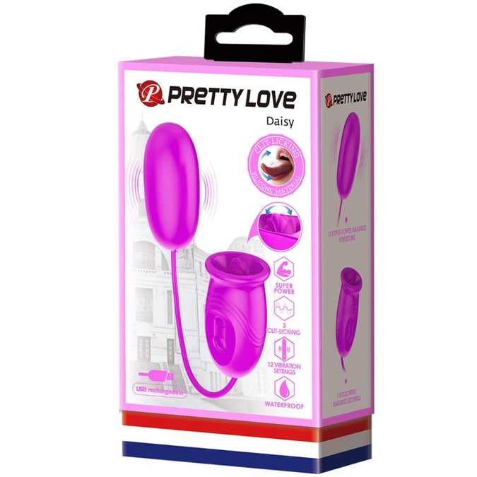 Pretty Love – Daisy Dual Egg Rechargeable Vibrator Purple